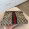 Gucci GG Monogram Web Flat Messenger Bag Black