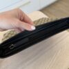 Gucci GG Monogram Web Flat Messenger Bag Black