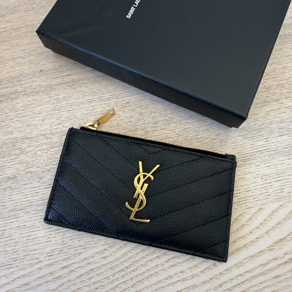 Saint Laurent (YSL) CassandrÃ© Matelasse Large Flap Wallet Black