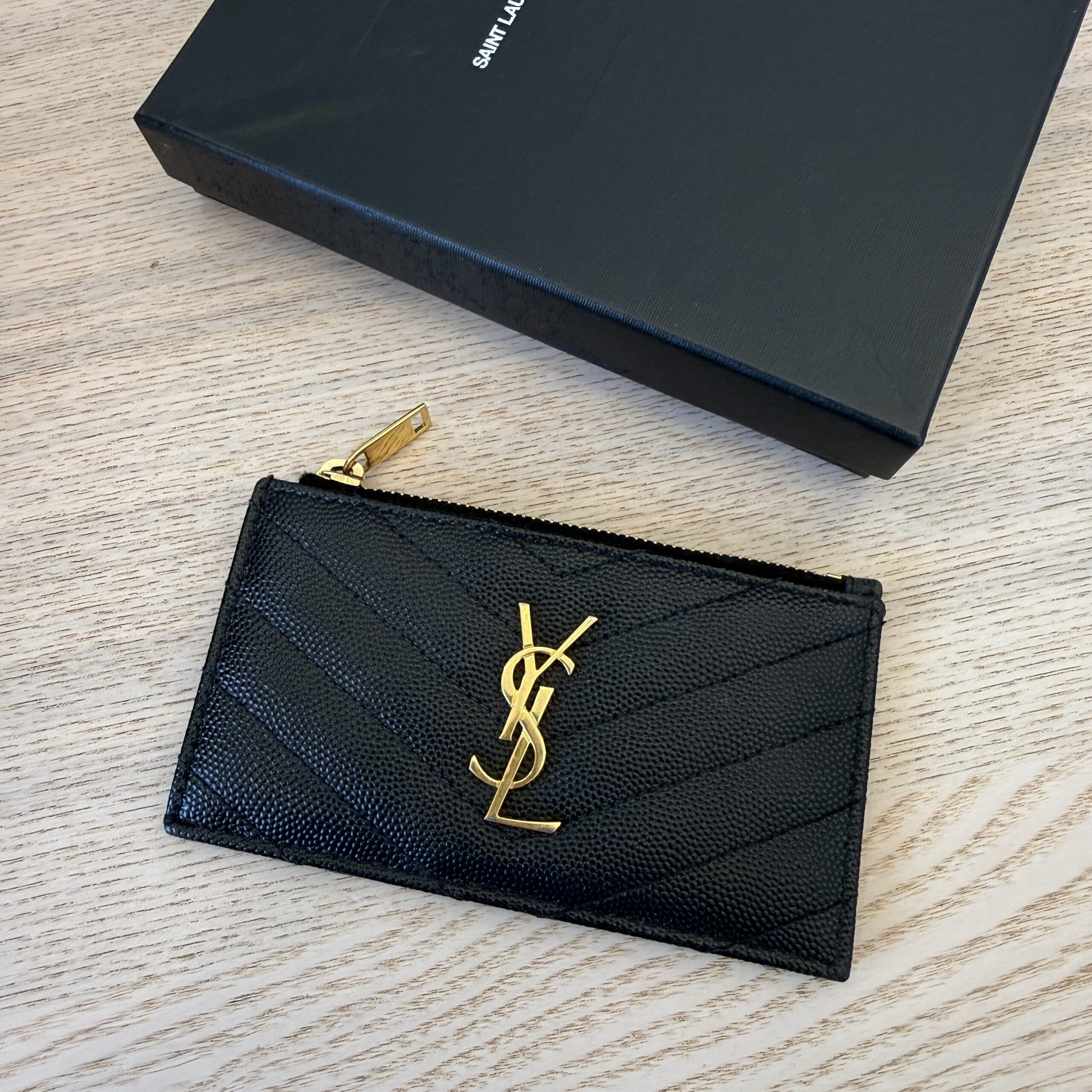 Saint Laurent (YSL) CassandrÃ© Matelasse Large Flap Wallet Black