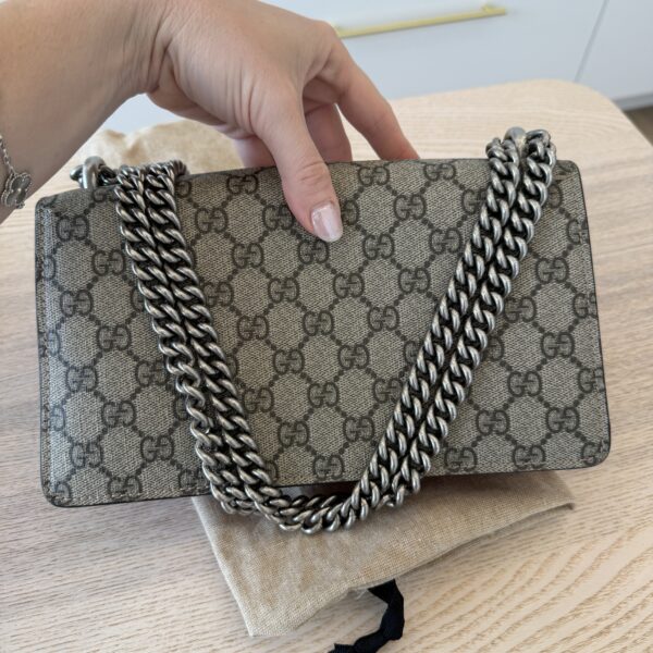 Gucci Dionysus Bag GG Coated Canvas with Crystal Embellished Metal Small