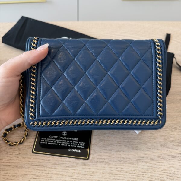 Chanel Chain Around Boy Wallet on Chain Quilted Lambskin