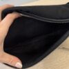 Gucci Monogram Jumbo GG Textured Dollar Calfskin Web Belt Bag Black