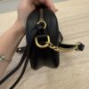 Gucci Calfskin Matelasse Mini GG Marmont Chain Shoulder Bag Black