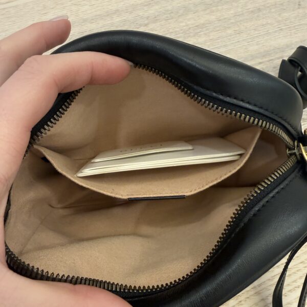 Gucci Calfskin Matelasse Mini GG Marmont Chain Shoulder Bag Black
