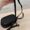 Gucci Calfskin Matelasse Mini GG Marmont Chain Shoulder Bag Black