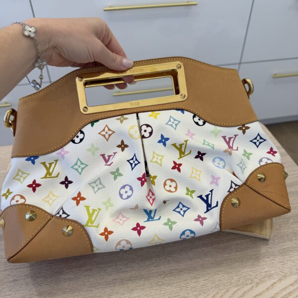 Louis Vuitton Monogram Multicolor Judy MM White