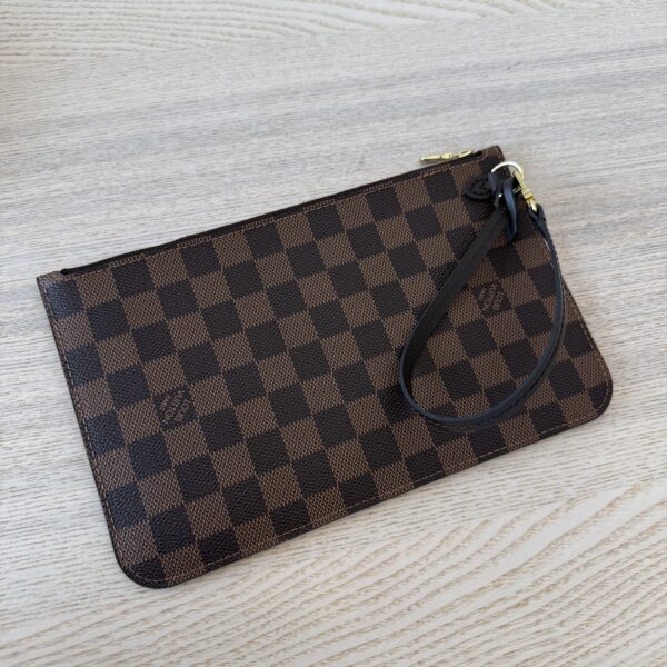 Louis Vuitton LV Damier Ebene Neverfull MM GM Pochette Red