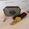 Gucci GG Supreme Monogram Neo Vintage Web Shoulder Bag Brown Yellow