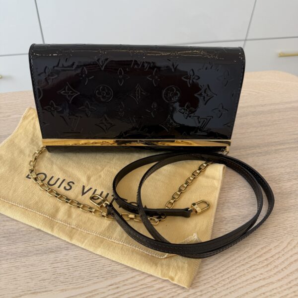 Louis Vuitton Amarante Monogram Vernis Ana Clutch Bag