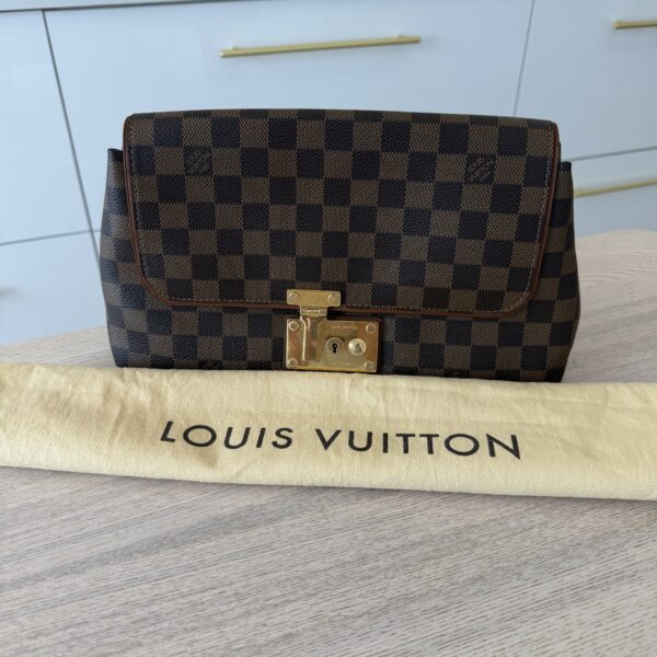 Louis Vuitton Damier Canvas Pochette Ascot Clutch Bag
