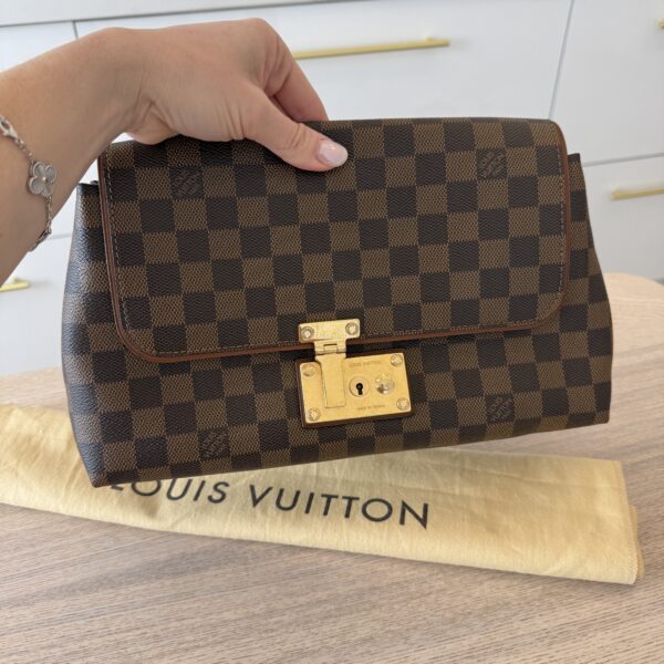 Louis Vuitton Damier Canvas Pochette Ascot Clutch Bag