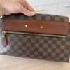 Louis Vuitton Damier Canvas Pochette Ascot Clutch Bag