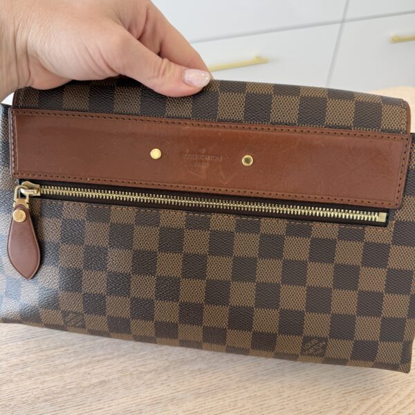 Louis Vuitton Damier Canvas Pochette Ascot Clutch Bag