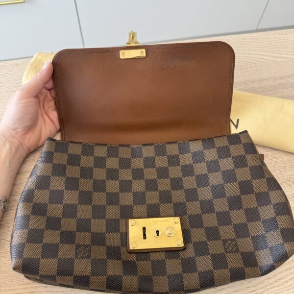 Louis Vuitton Damier Canvas Pochette Ascot Clutch Bag