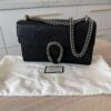 Gucci Black Leather Dionysus Small Shoulder Bag Crystals