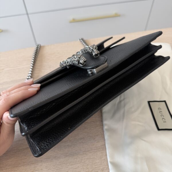 Gucci Black Leather Dionysus Small Shoulder Bag Crystals