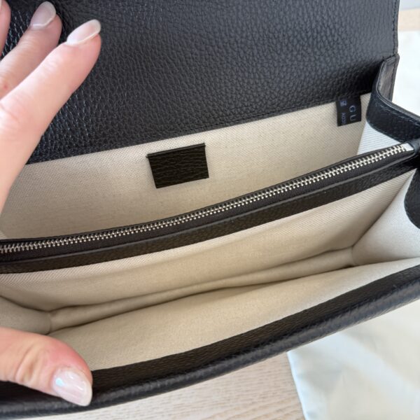 Gucci Black Leather Dionysus Small Shoulder Bag Crystals