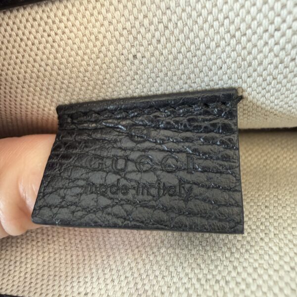 Gucci GG Black Leather Mini Dionysus Shoulder Bag Crystals