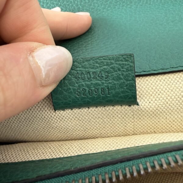 Gucci Green Leather Dionysus Small Shoulder Bag Crystals
