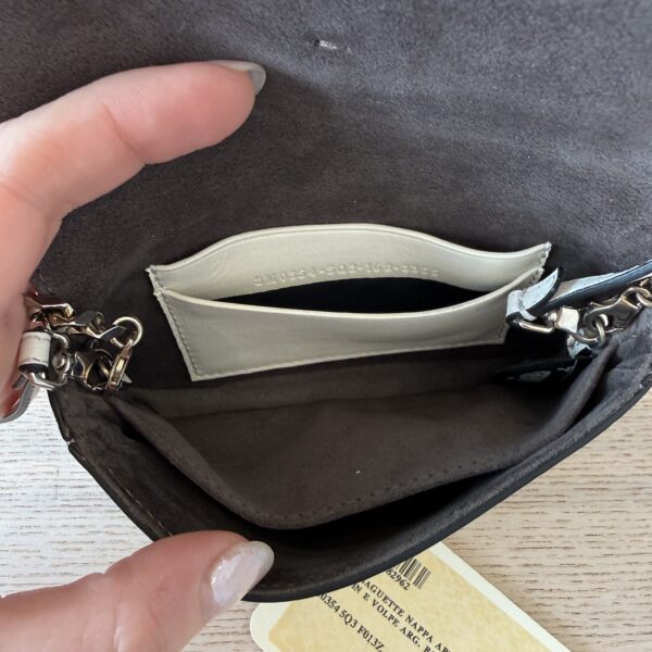 Fendi Orange Micro Monster Leather Baguette White
