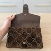 Gucci Dionysus Chain Wallet GG Velvet Small Brown Crystals