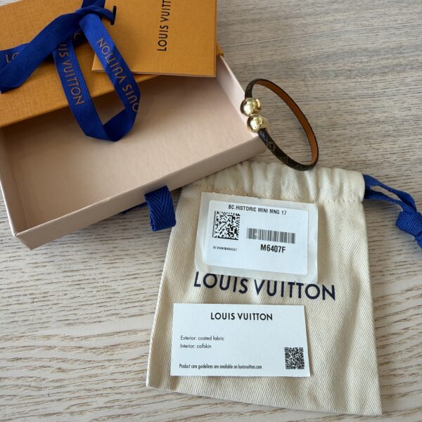 LOUIS VUITTON Historic Mini Monogram Bracelet Size 17
