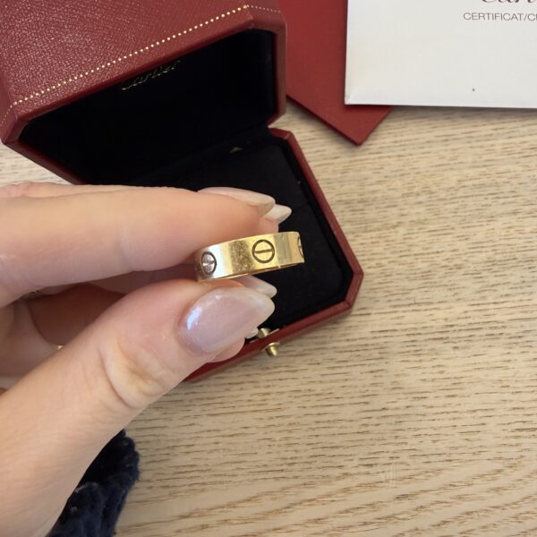 Cartier 18K Yellow Gold 5.5mm LOVE Ring 53 US Size 6.25