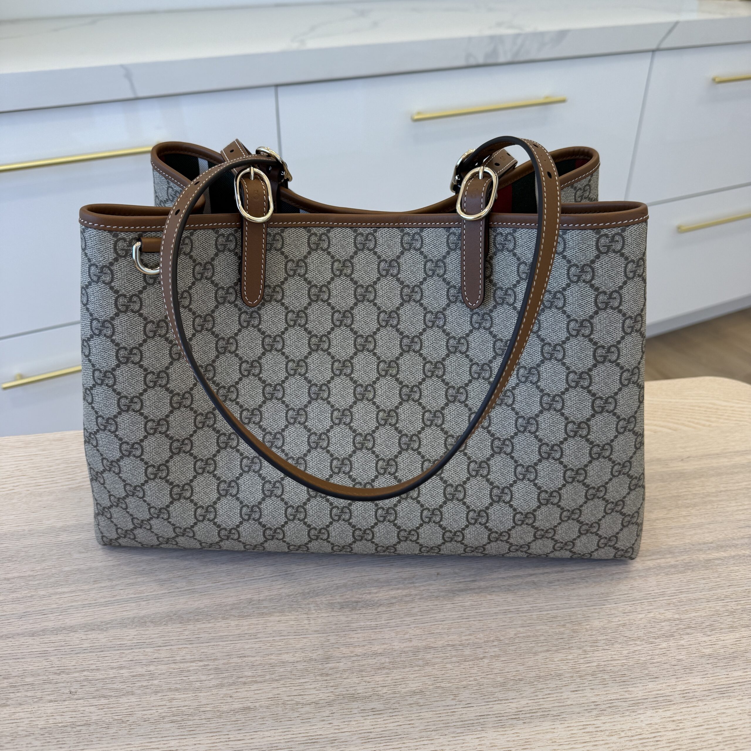 Gucci GG Emblem Large Tote Bag