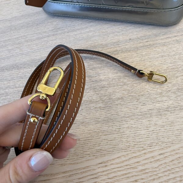 Louis Vuitton Alma Handbag Metallic Monogram Vernis with Leather BB
