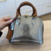 Louis Vuitton Alma Handbag Metallic Monogram Vernis with Leather BB