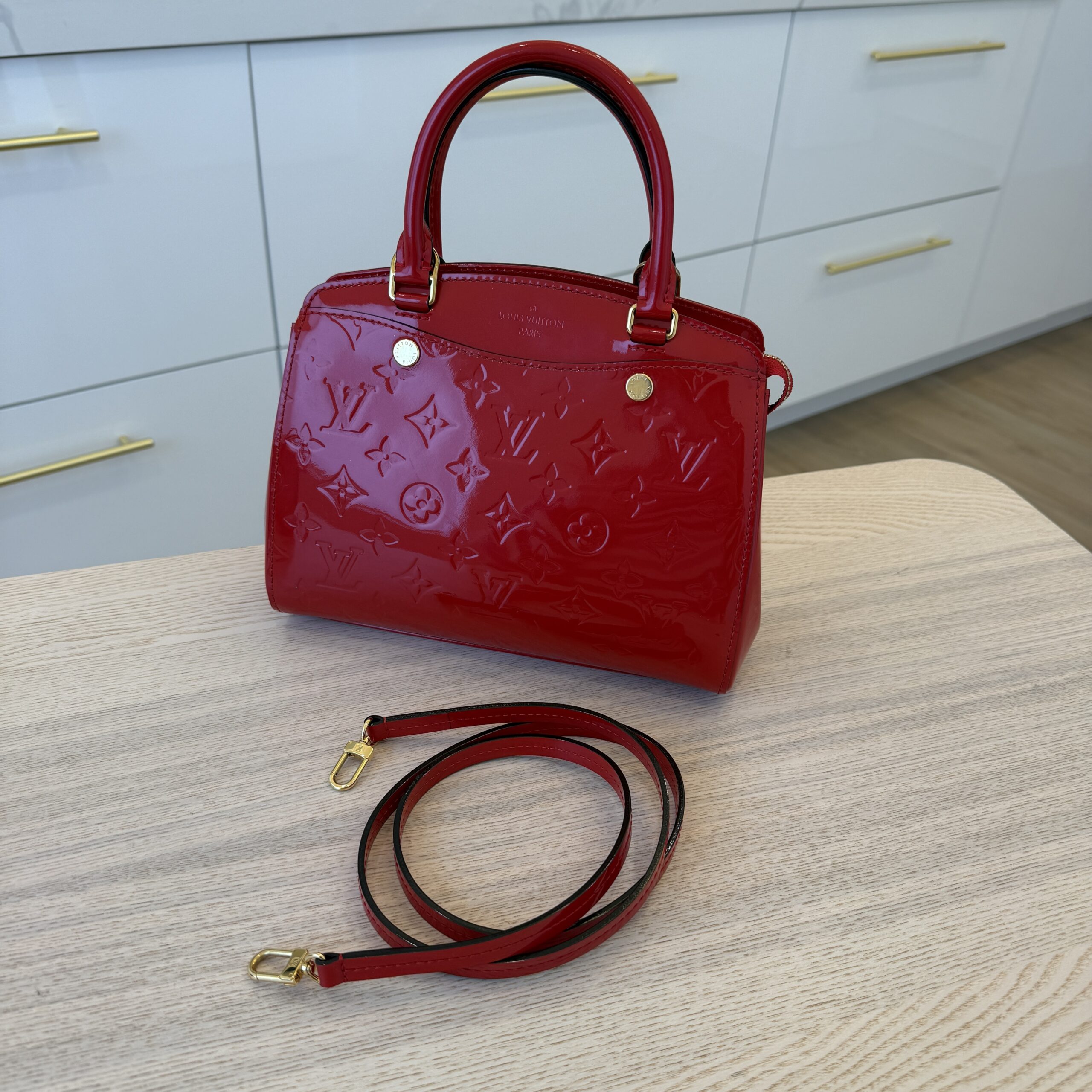 Louis Vuitton Cerise Monogram Vernis Brea PM NM Bag