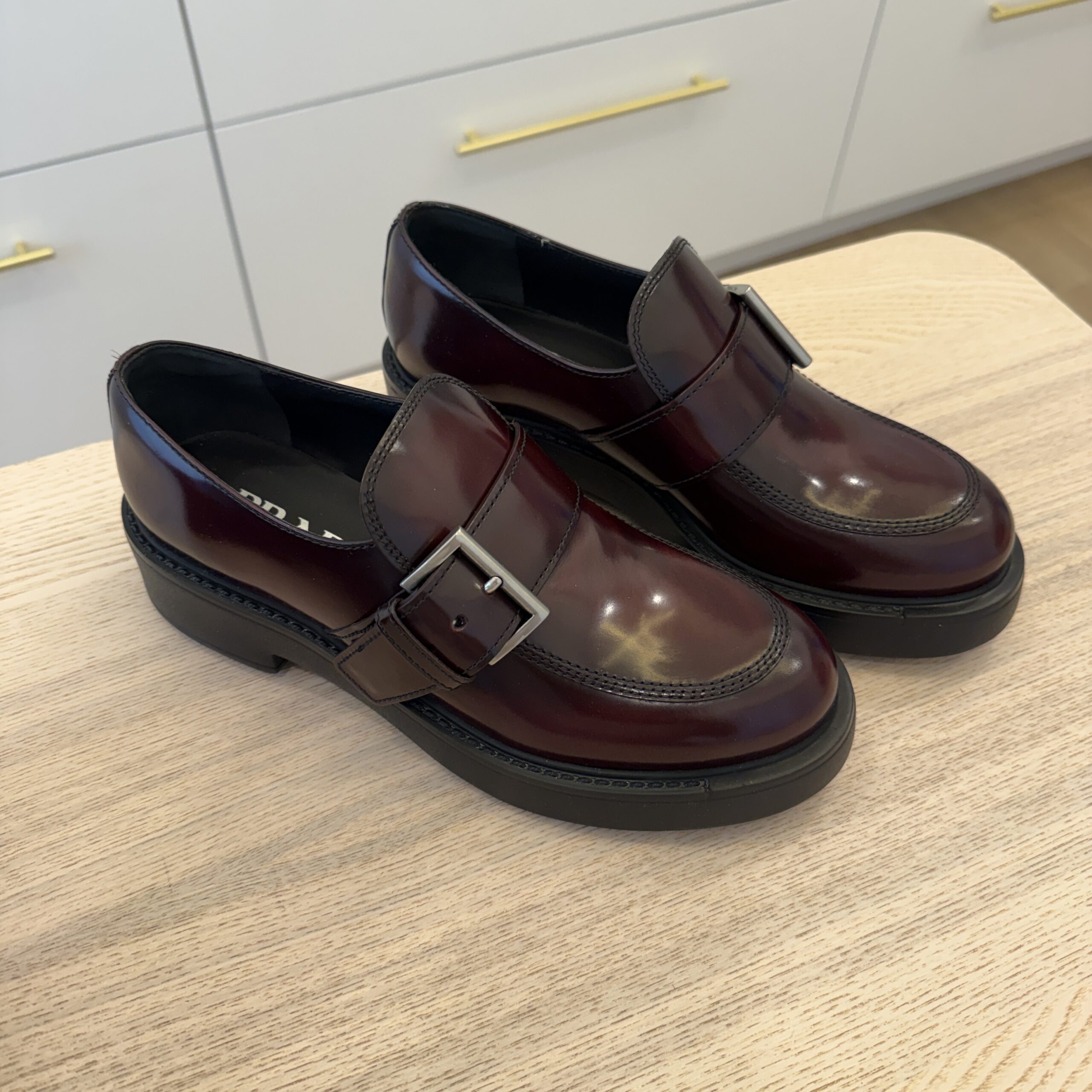 Prada Burgundy Loafers Size 38.5