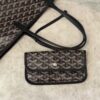 Goyard Goyardine Saint Louis PM Black and Black Leather