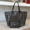 Goyard Goyardine Saint Louis PM Black and Black Leather