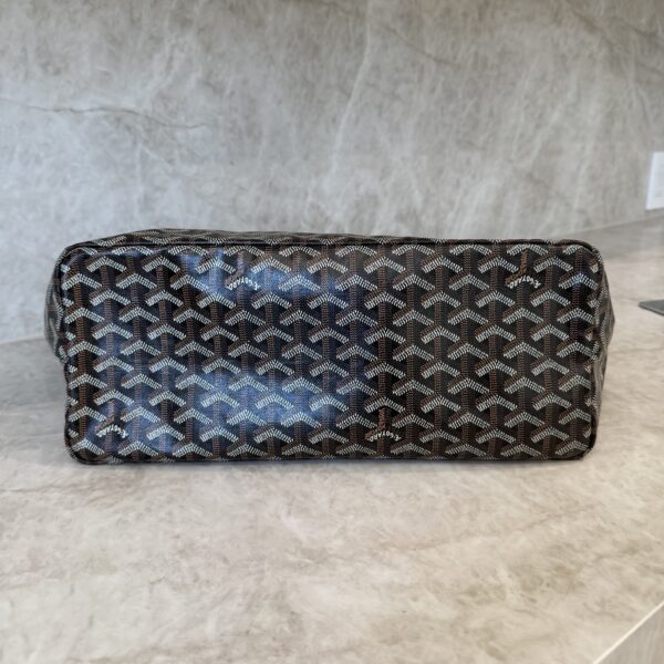 Goyard Goyardine Saint Louis PM Black and Black Leather