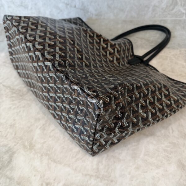Goyard Goyardine Saint Louis PM Black and Black Leather