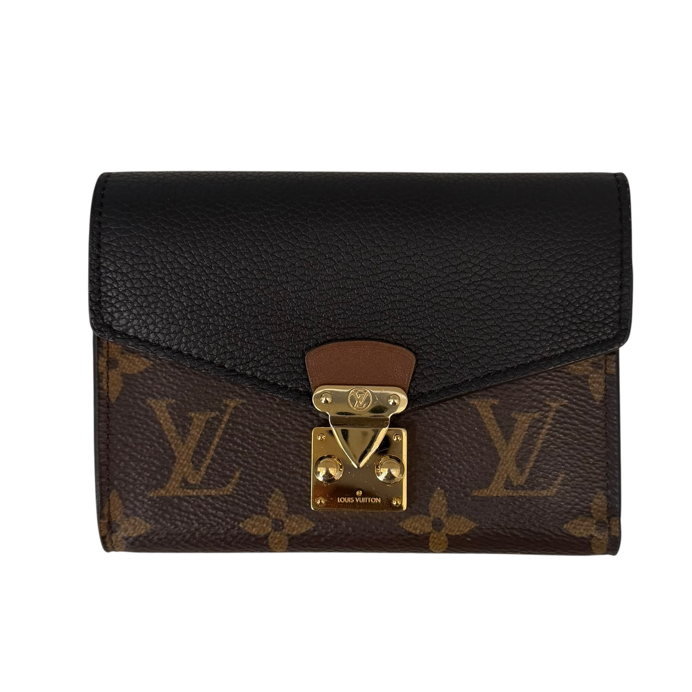 Louis Vuitton Monogram Pallas Compact Wallet Black