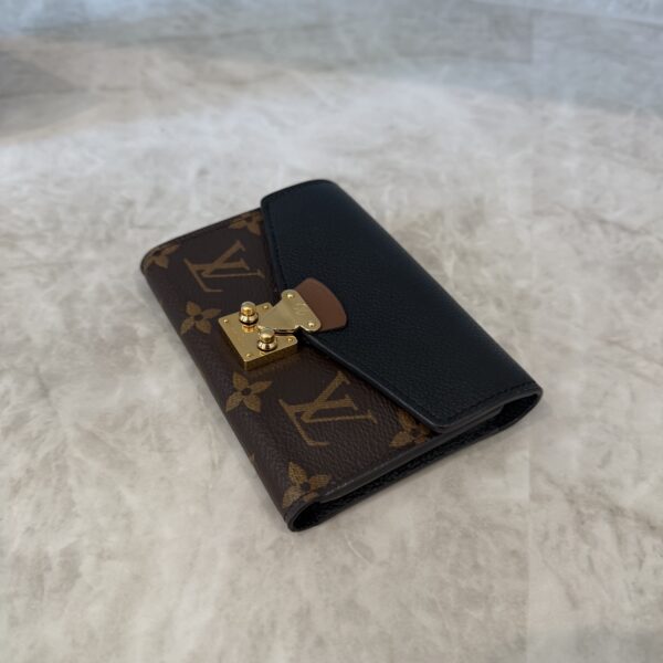 Louis Vuitton Monogram Pallas Compact Wallet Black