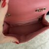 Chanel CC Pink Chevron Quilted Leather Mini Statement Flap Bag