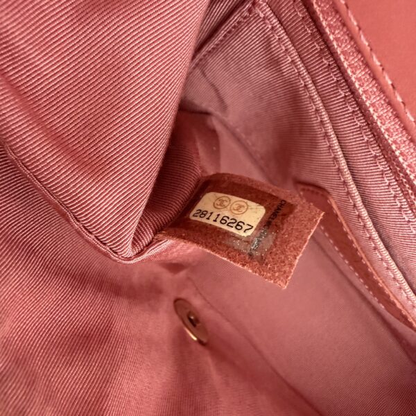 Chanel CC Pink Chevron Quilted Leather Mini Statement Flap Bag