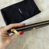 Saint Laurent (YSL) Grain De Poudre Chevron Monogram Bill Pouch Black