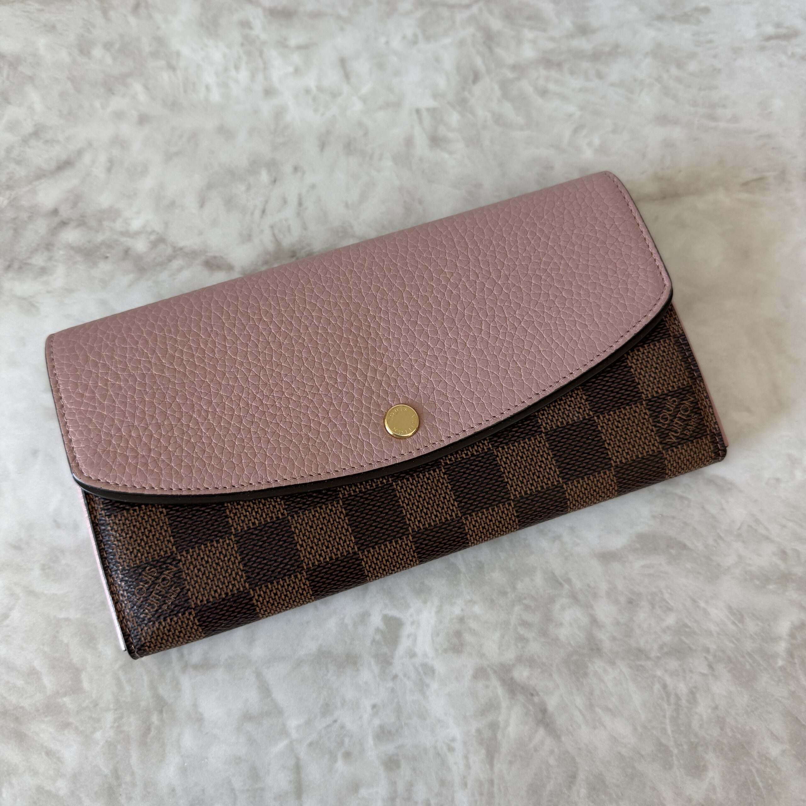 Louis Vuitton Damier Ebene Normandy Wallet Magnolia
