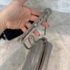 Chanel Metallic Calfskin Quilted Small Ballerine Camera Case Grey