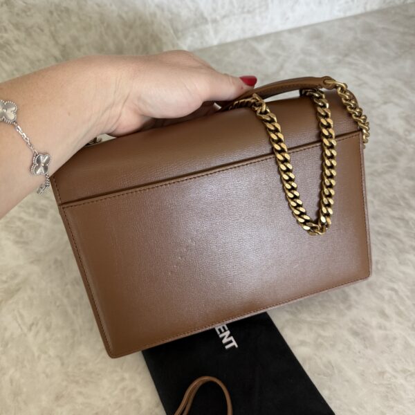 Saint Laurent (YSL) Calfskin Medium Monogram Sunset Caramel