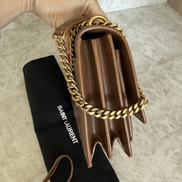 Saint Laurent (YSL) Calfskin Medium Monogram Sunset Caramel