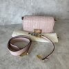 Fendi Nappa FF 1974 Embossed Baguette Rose