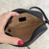 Gucci Calfskin Matelasse Mini GG Marmont Chain Shoulder Bag Black