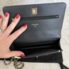 Chanel Shiny Caviar Quilted Turnlock Top Handle Wallet On Chain WOC Black