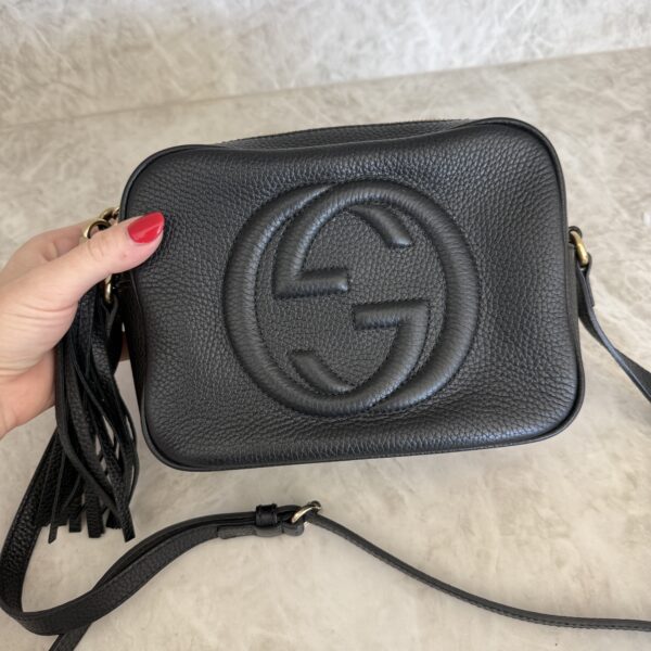 Gucci Calfskin Small Soho Disco Bag Black